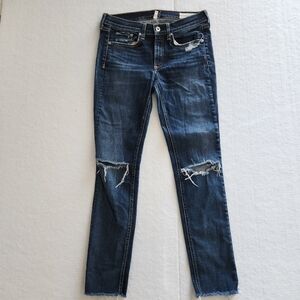 rag & bone Distressed Ankle Skinny Jeans Size 27